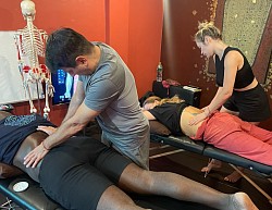 Myofascial lower back pain relief